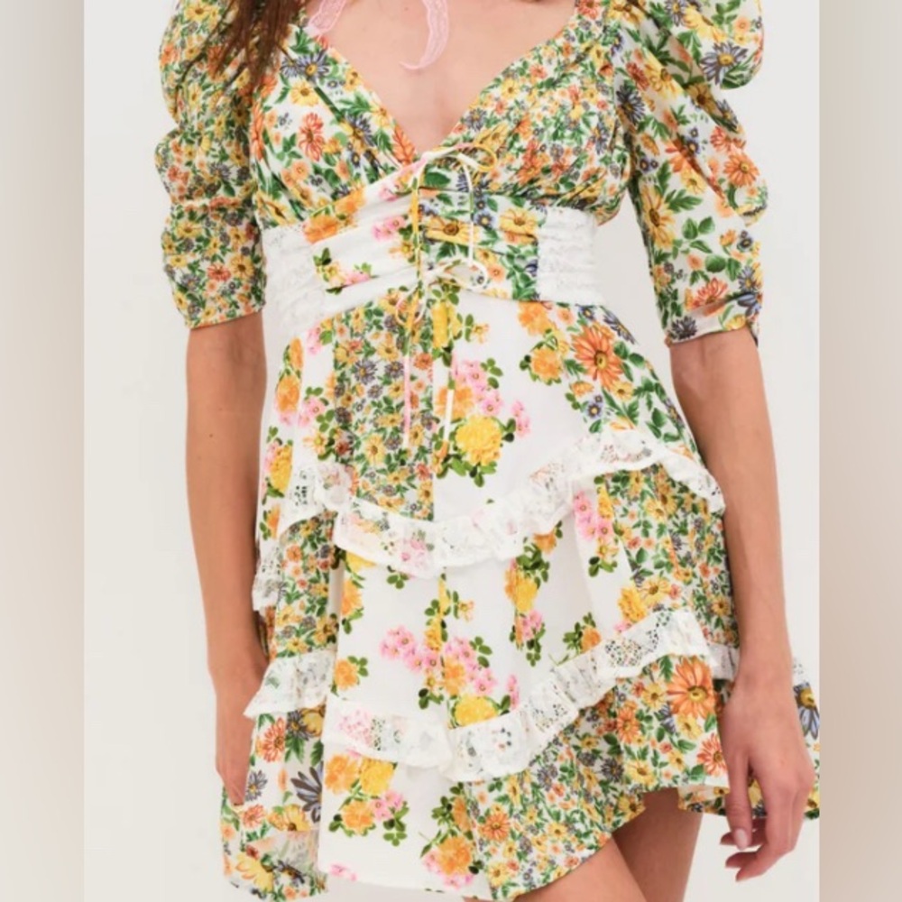 For Love And Lemons Rosalyn Mini Dress